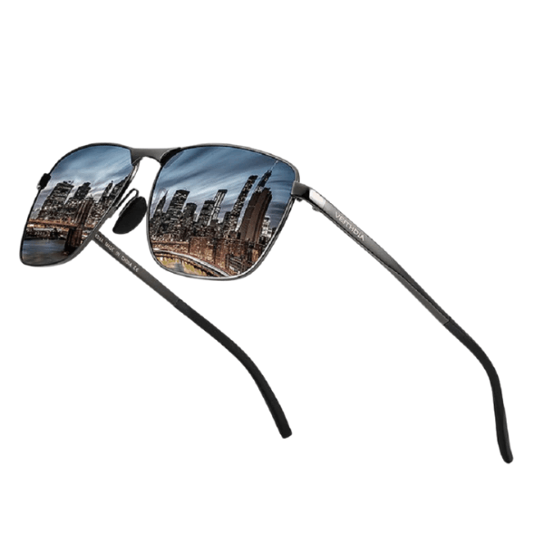 Óculos de Sol Polarizado Vintage Veithdia  - Proteção UV400 - Mercadanas