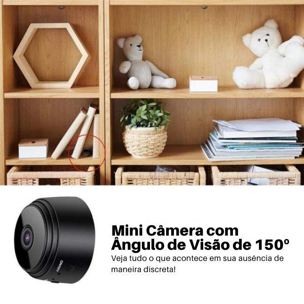 Mini Câmera de Segurança Magnética Wifi 1080p HD com Visão Noturna - Mercadanas