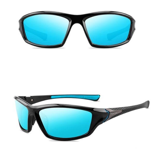 Óculos de Sol Esportivo Polarizado Preto Azul